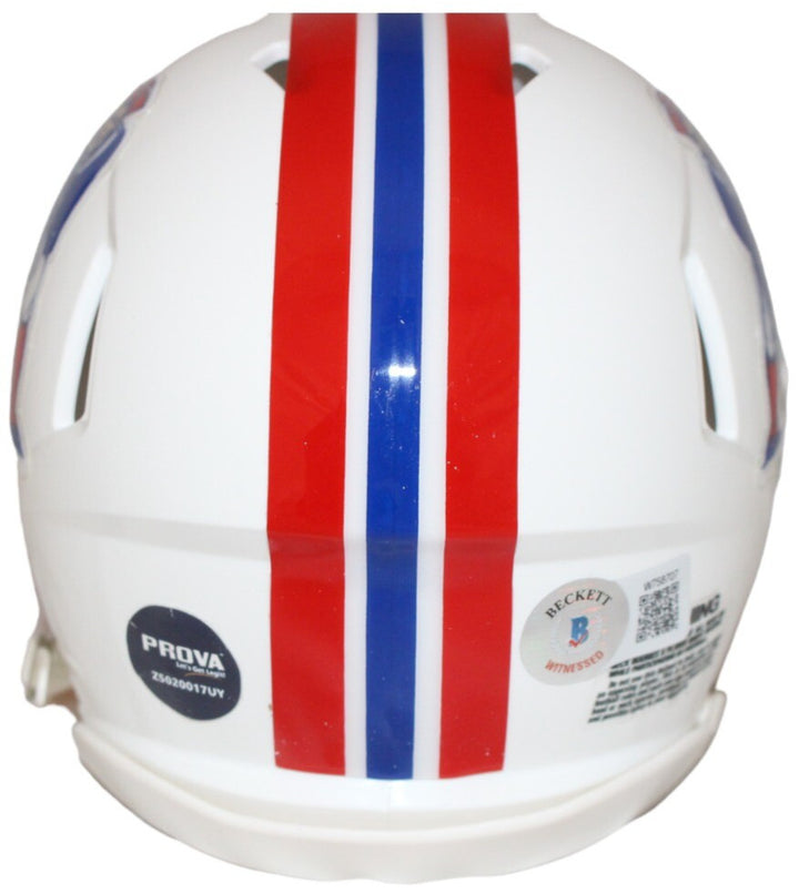Ty Law Autographed New England Patriots TB Mini Helmet Beckett 42354