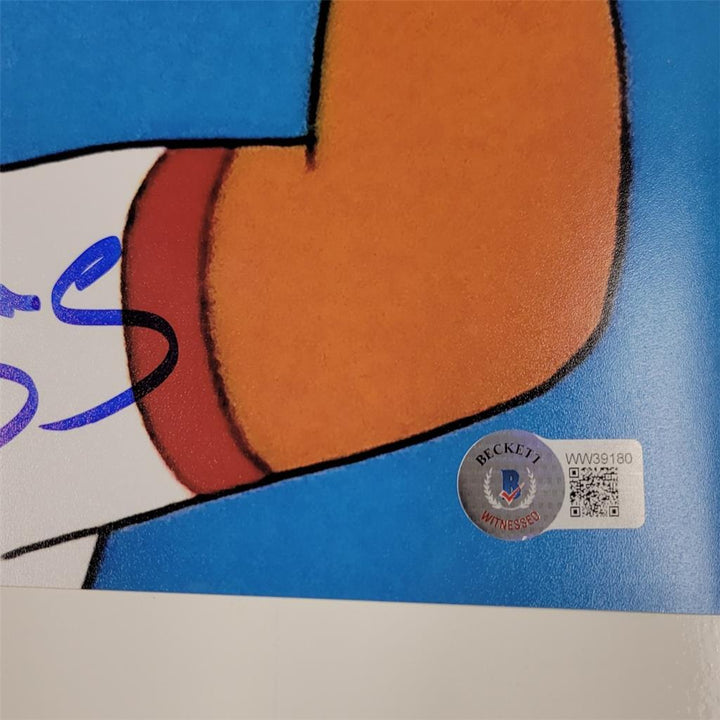 Darryl Strawberry signed The Simpsons 8x10 photo autograph ~ BAS Witness Holo