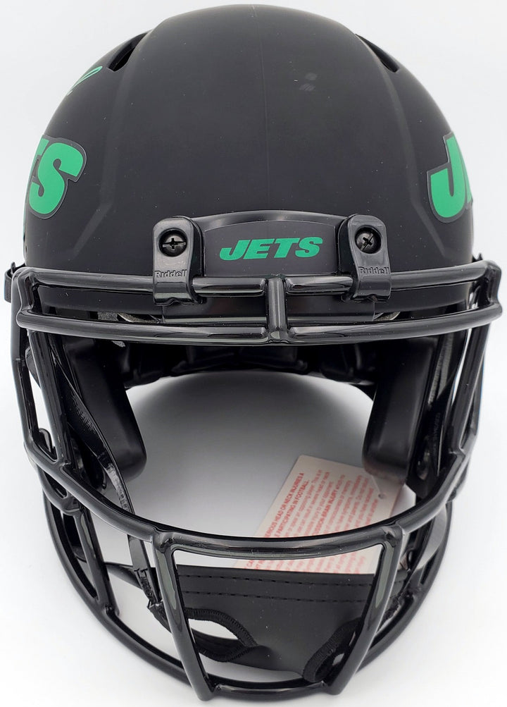 Zach Wilson Signed Jets Eclipse Black Full Size Authentic Speed Helmet Beckett