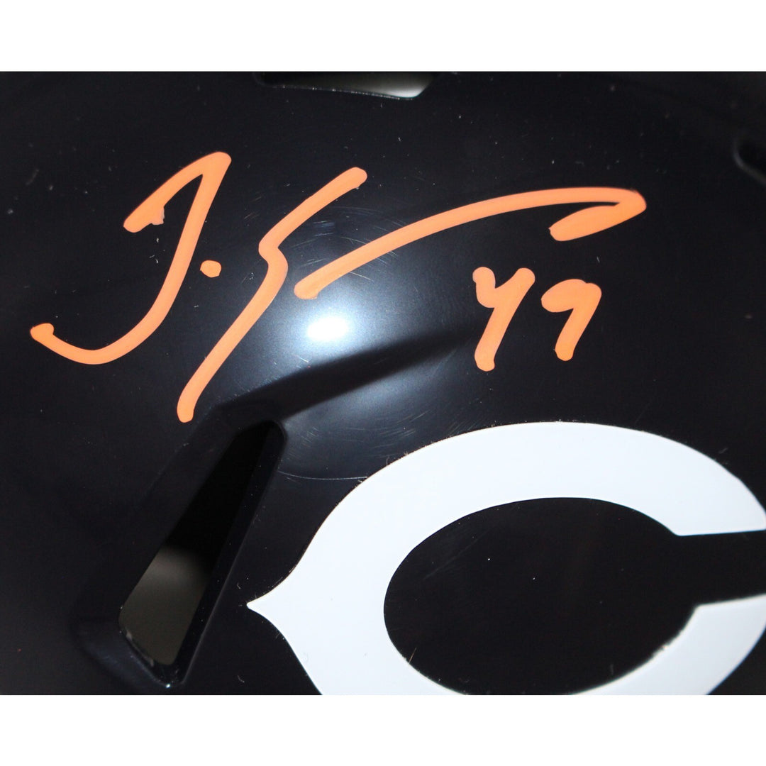 Tremaine Edmunds Signed Chicago Bears Mini Helmet Beckett 42435