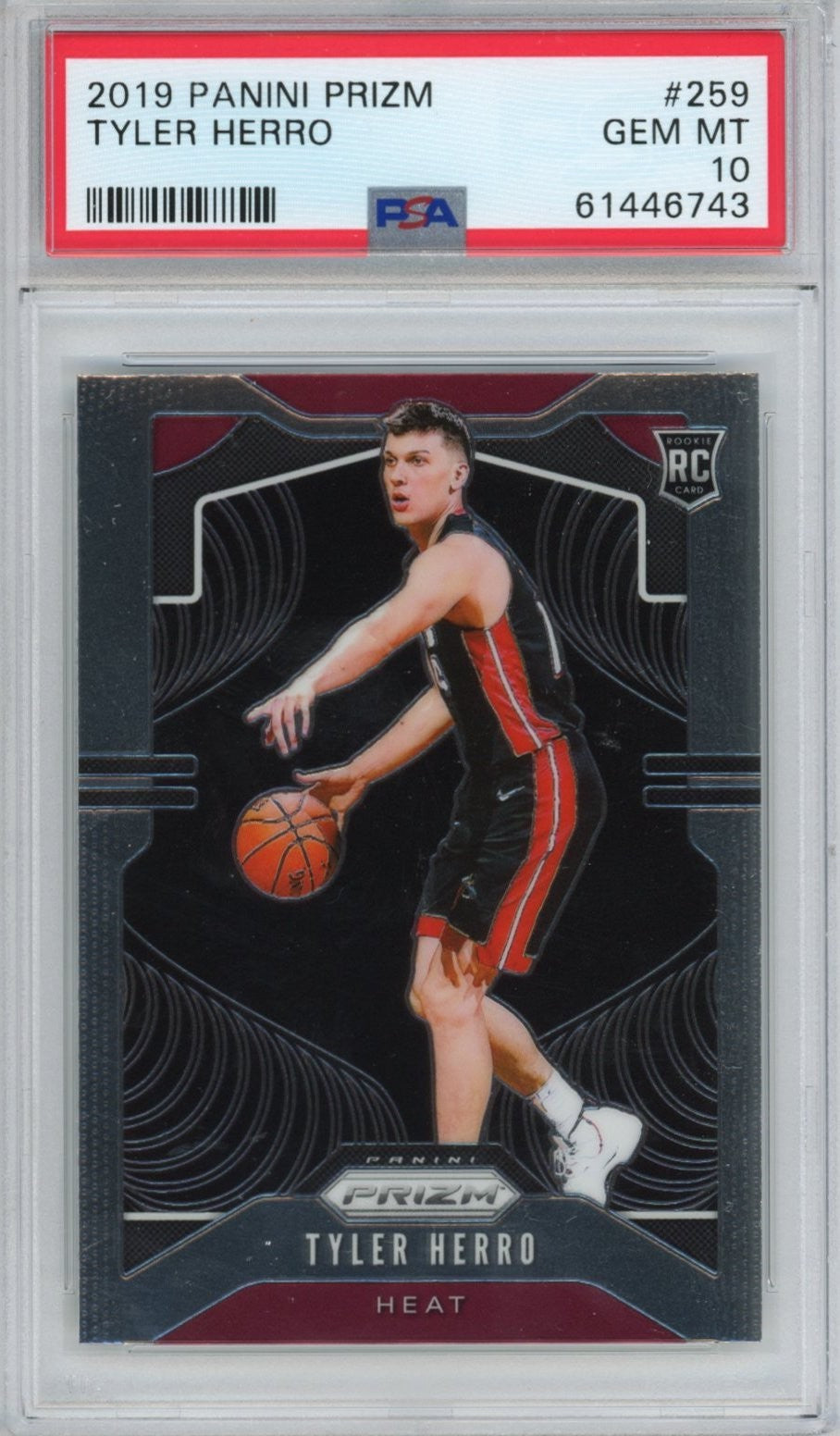 Graded 2019-20 Panini Prizm Tyler Herro #259 Rookie RC Card PSA 10