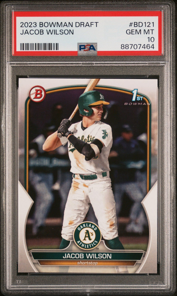 Graded 2023 Topps Bowman Draft Jacob Wilson #BD121 Rookie Card PSA 10