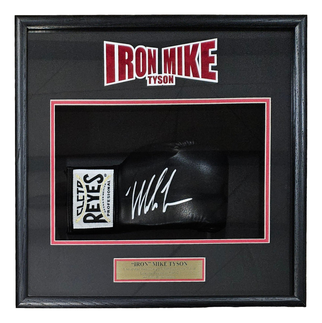 Mike Tyson Signed Black Right Hand Cleto Reyes Boxing Glove Shadowbox JSA ITP