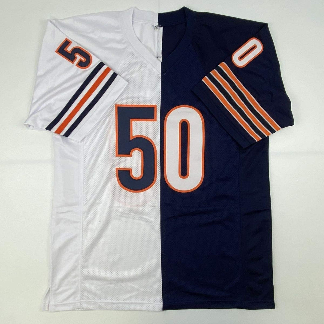 Autographed/Signed Mike Singletary HOF 98 Chicago Split Jersey JSA COA
