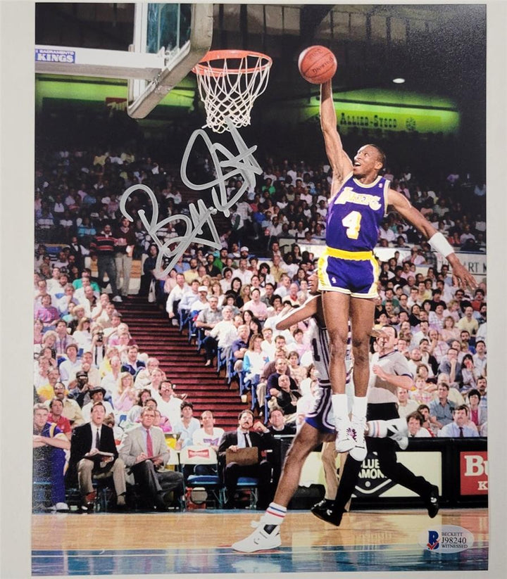 Byron Scott signed Los Angeles Lakers 8x10 Photo autograph ~ Beckett BAS Witness
