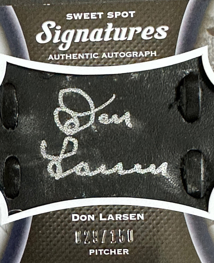 2008 UD Sweet Spot Signatures Don Larsen Signed Pg 1956 Ws Mint Auto Glove /150