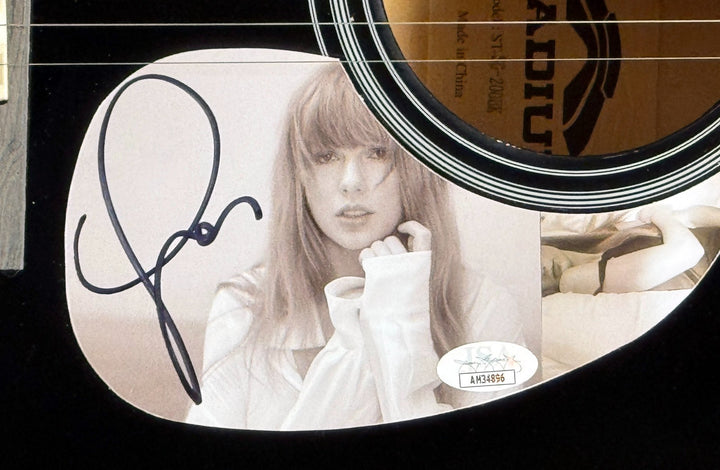 Taylor Swift Signed 2024 Tortured Poets 41 Inch FS Black Acoustic Guitar - JSA