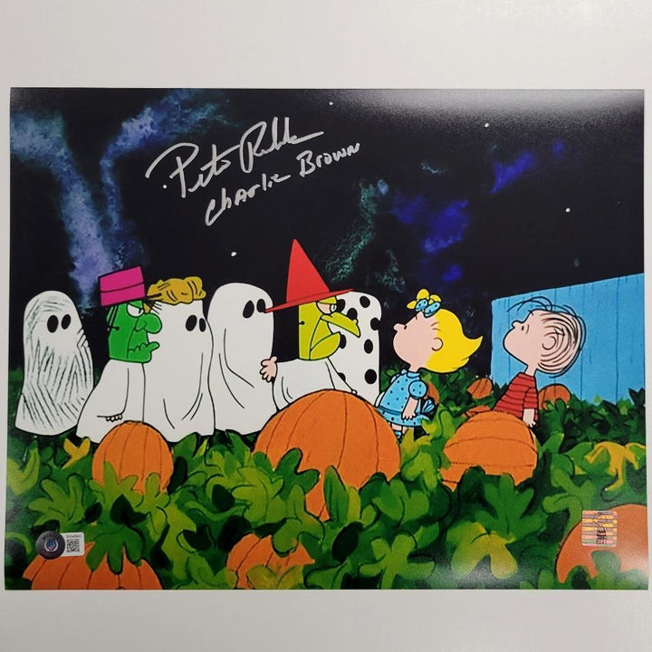 Peter Robbins signed "Charlie Brown" Halloween 11x14 photo ~ Beckett BAS Holo