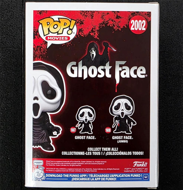 Matthew Lillard Stu & Skeet Ulrich Billy signed Ghost Face (Sit) Funko Pop ~ BAS