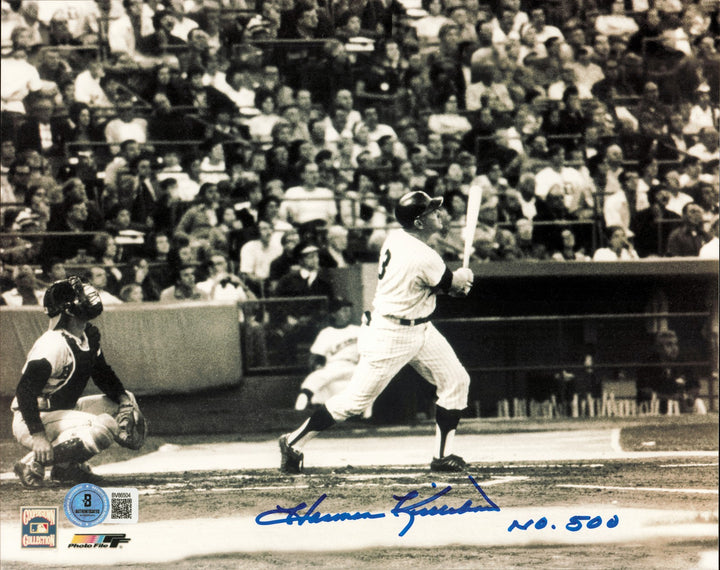 Harmon Killebrew Signed 8x10 Photo Minnesota Twins "No. 500" Beckett QR #BV86504