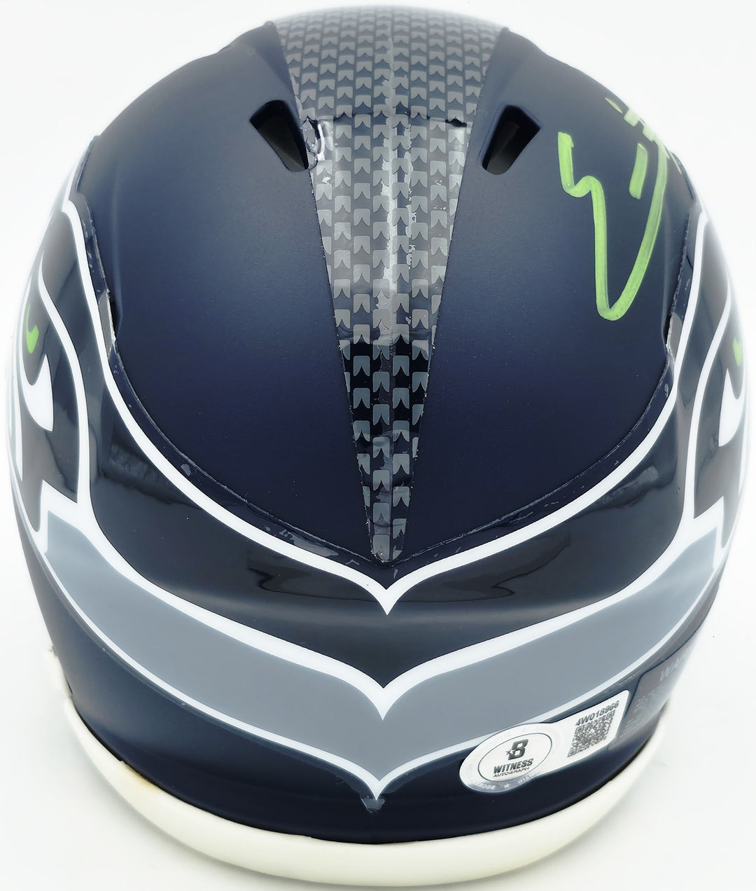 Nick Emmanwori Signed Seattle Seahawks Blue Speed Mini Helmet Beckett Witness