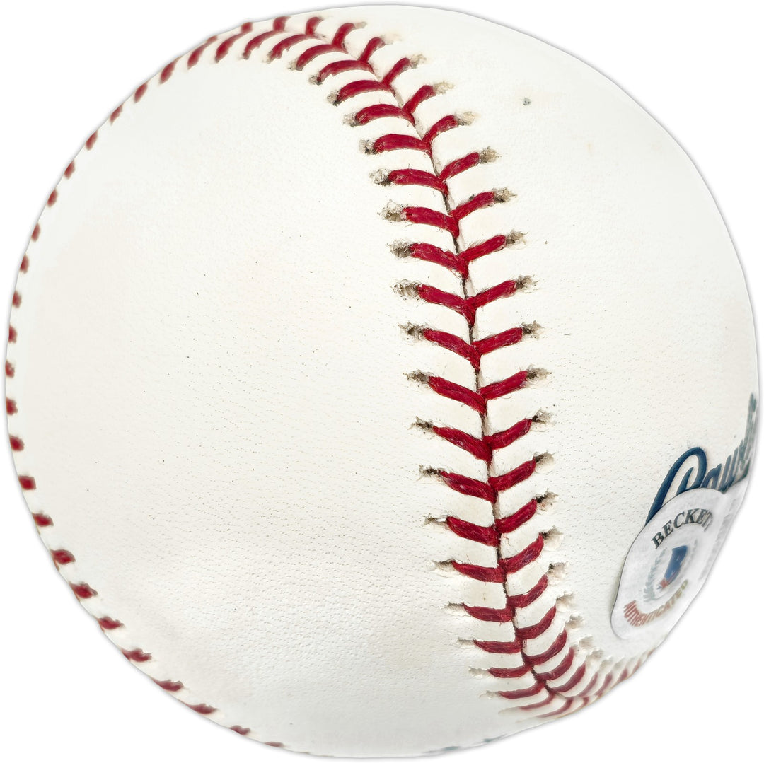 Mookie Betts Auto Off. 2018 WS Logo Baseball Red Sox & Dodgers Beckett BJ56053
