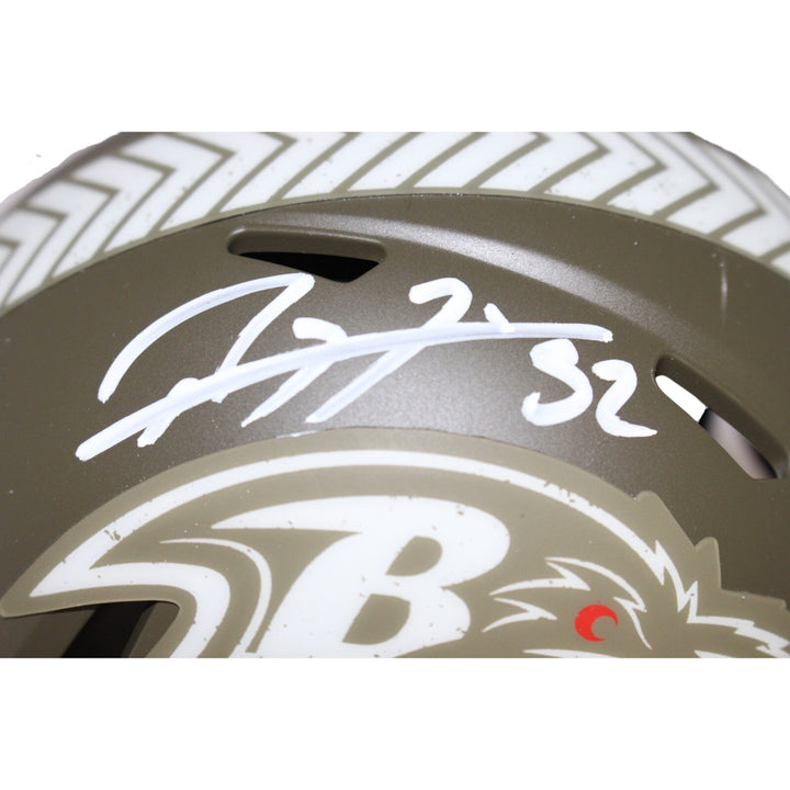 Ray Lewis Autographed Baltimore Ravens Salute Mini Helmet Beckett 42277