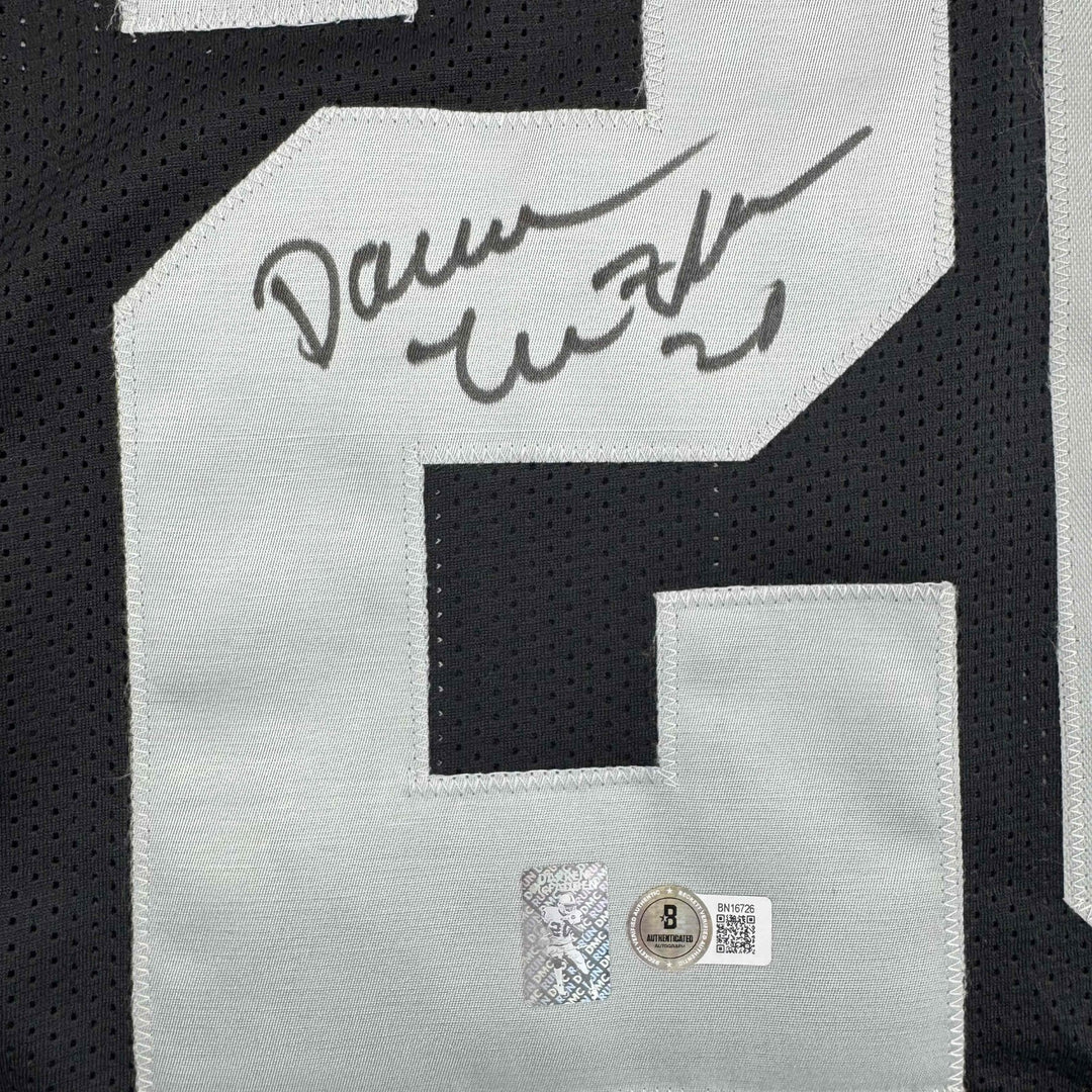 Autographed/Signed Darren McFadden Las Vegas Oakland Black Jersey Beckett COA