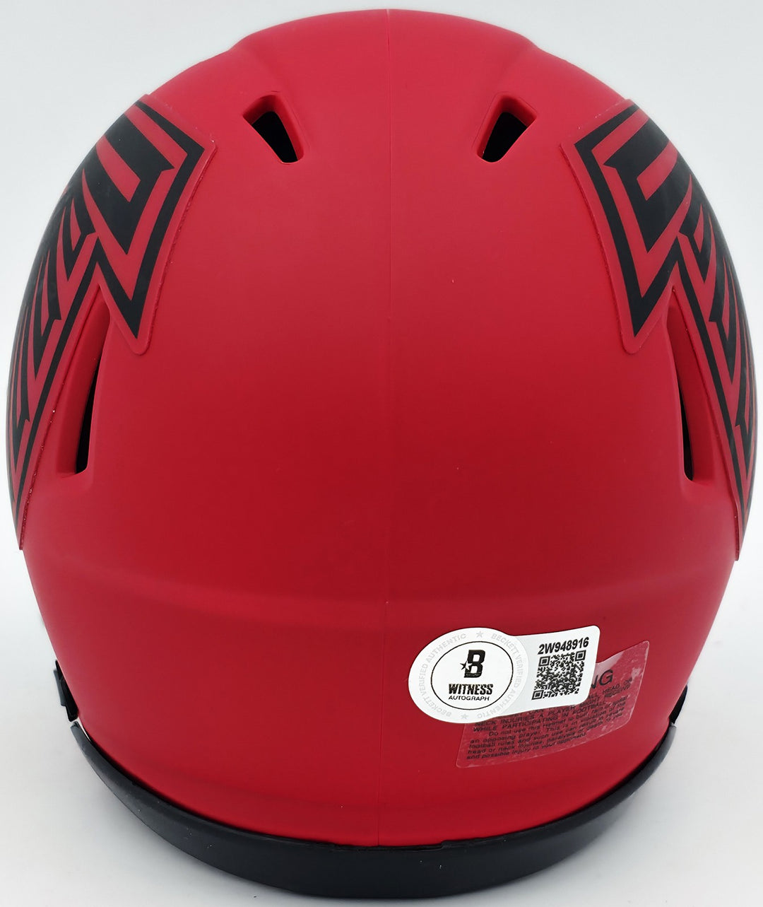 Michael Vick Signed Atlanta Falcons Rave Red Speed Mini Helmet Beckett Wit