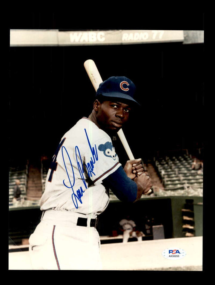 Lou Brock PSA DNA Signed  8x10 Photo Autograph Cubs