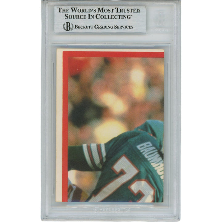 Tony Dorsett Autographed 1983 Topps Sticker Slabbed Trading Card Beckett 45921
