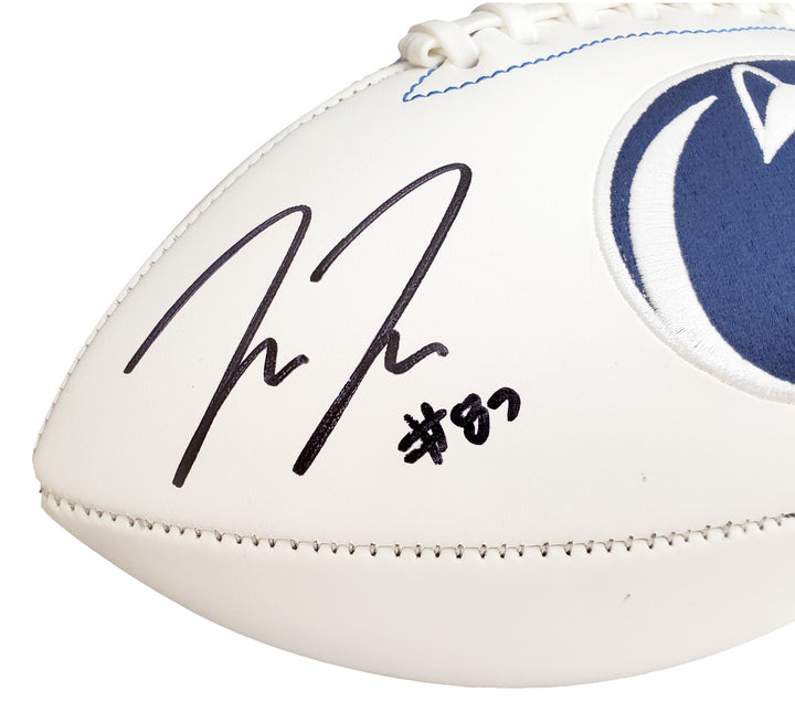 Pat Freiermuth Auto Signed Penn State Nittany Lions White Logo Football Beckett