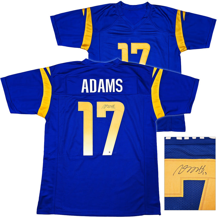 Los Angeles Rams Davante Adams Signed Blue Jersey Beckett Witness