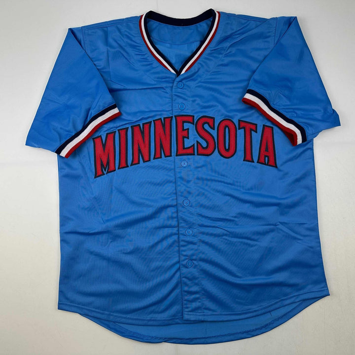 Autographed/Signed Bert Blyleven Minnesota Light Blue Jersey JSA COA