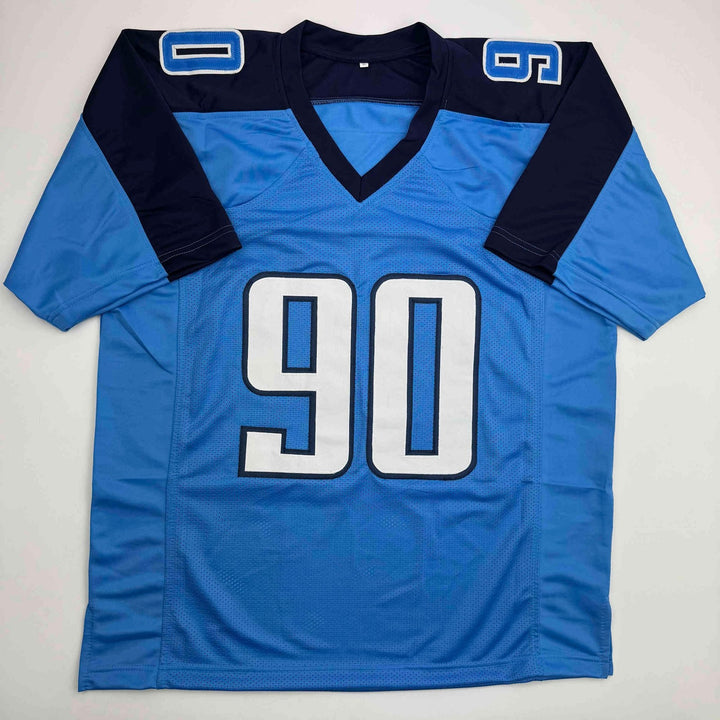 Autographed/Signed Jevon Kearse Tennessee Powder Blue Jersey JSA COA