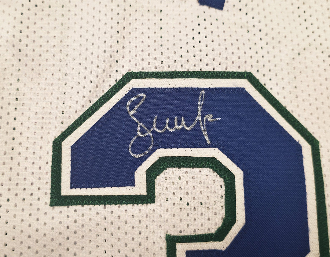 Dallas Mavericks Steve Nash Autographed Signed White Stat Jersey Beckett Wit