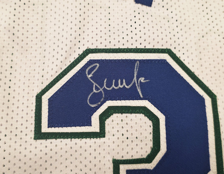 Dallas Mavericks Steve Nash Autographed Signed White Stat Jersey Beckett Wit