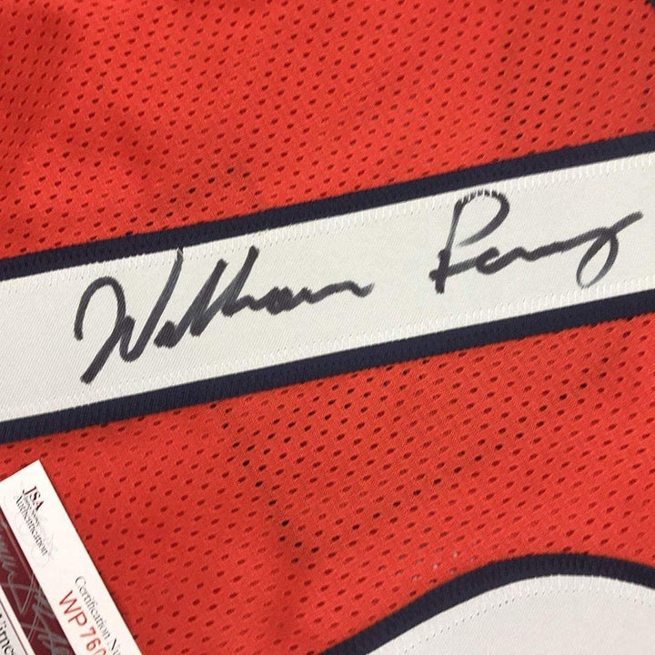 Framed Signed William Perry The Refrigerator 35x39 Jersey JSA COA