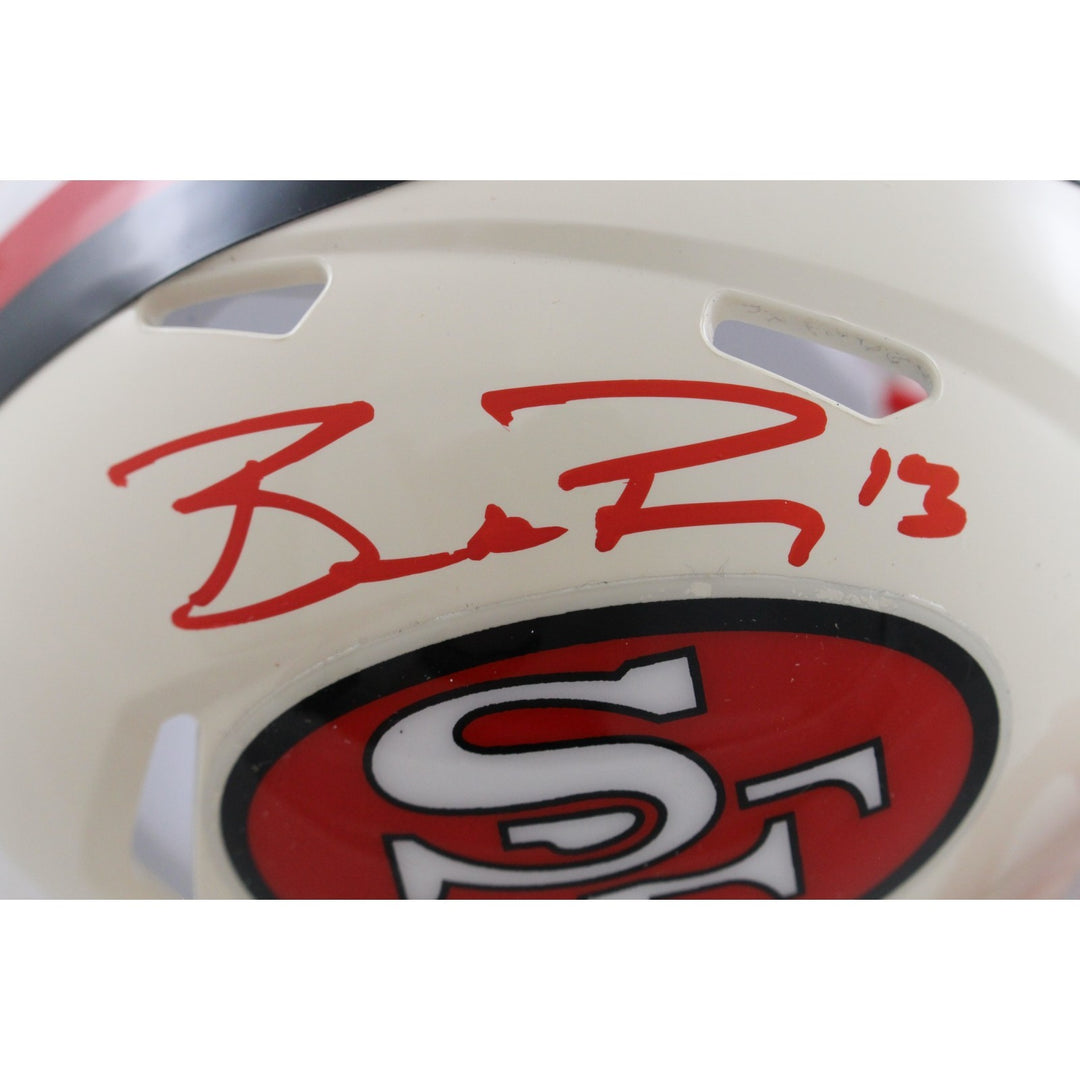 Brock Purdy Autographed San Francisco 49ers Retro Mini Helmet Beckett WIT 56911