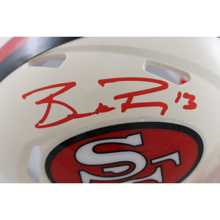 Brock Purdy Autographed San Francisco 49ers Retro Mini Helmet Beckett WIT 56911