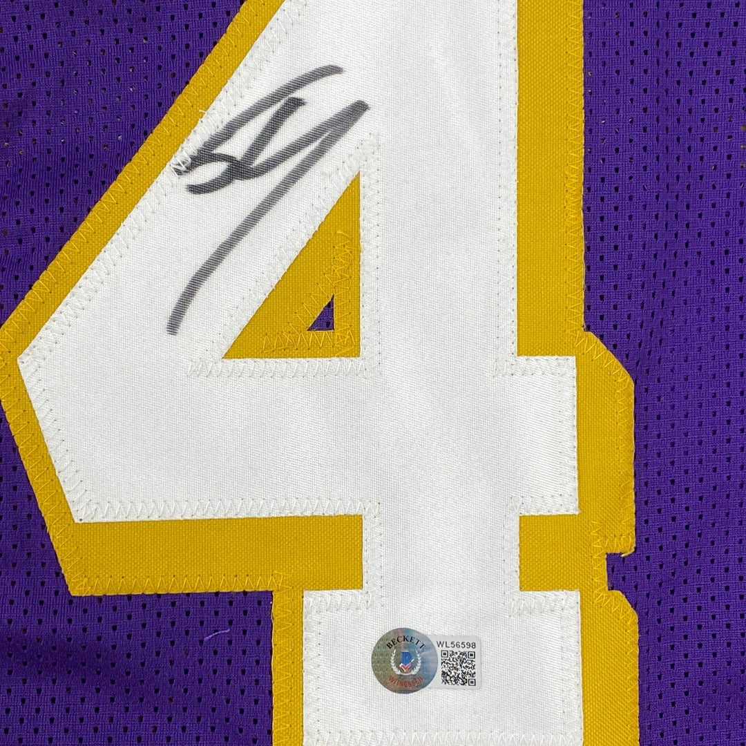 Autographed/Signed Shaquille Shaq O'Neal Los Angeles Split Jersey BAS COA