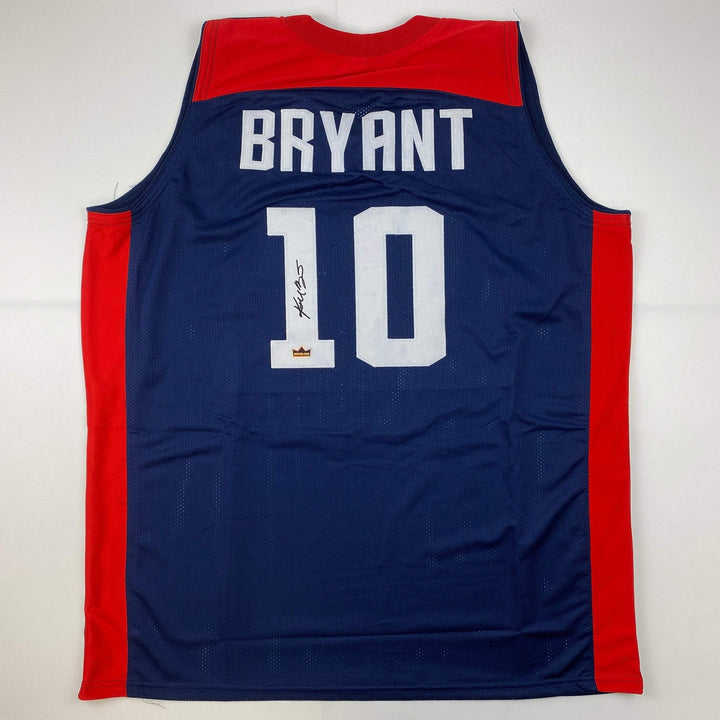 Facsimile Autographed Kobe Bryant United States Blue Auto Jersey Size Men's XL