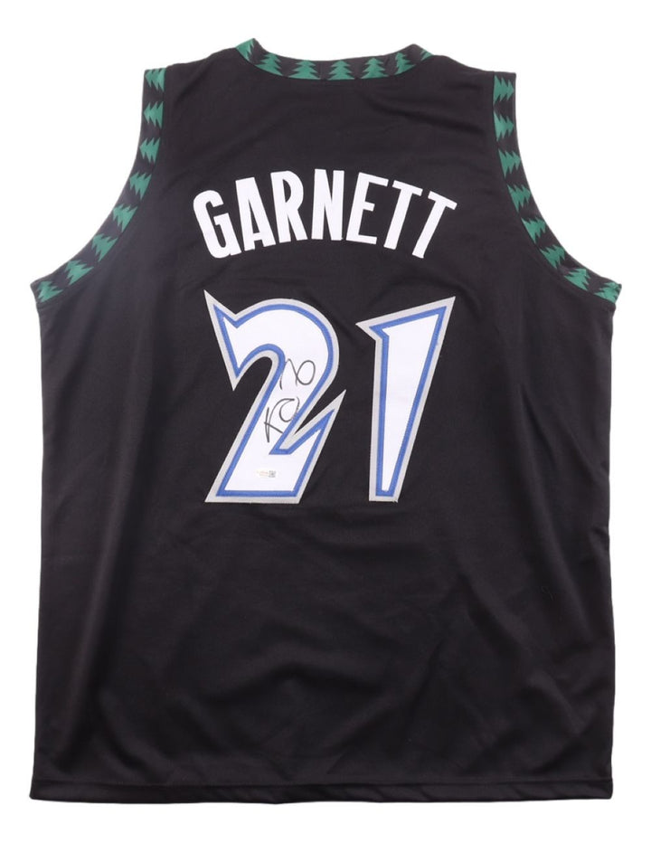 Kevin Garnett Minnesota Signed Black Basketball Jersey JSA QR