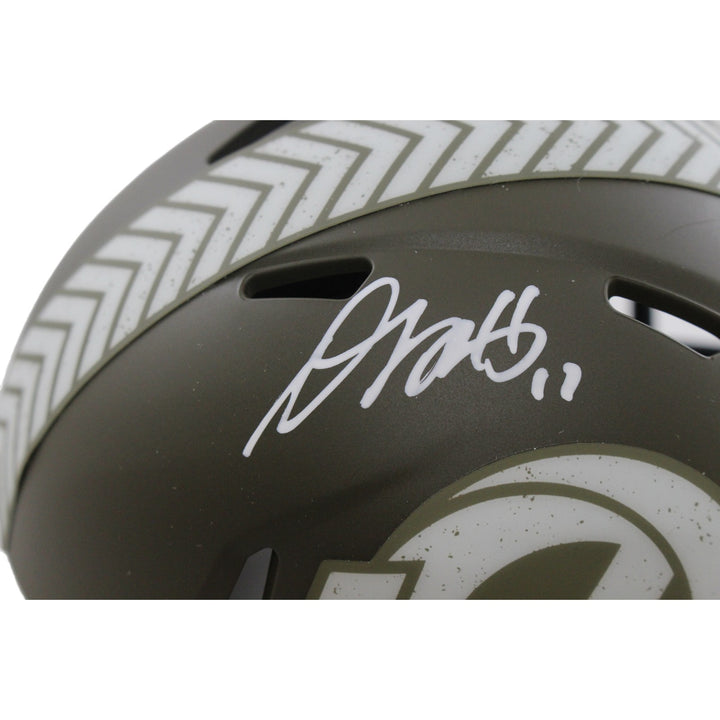 Davante Adams Autographed Los Angeles Rams 22 STS Mini Helmet Beckett WIT 55037