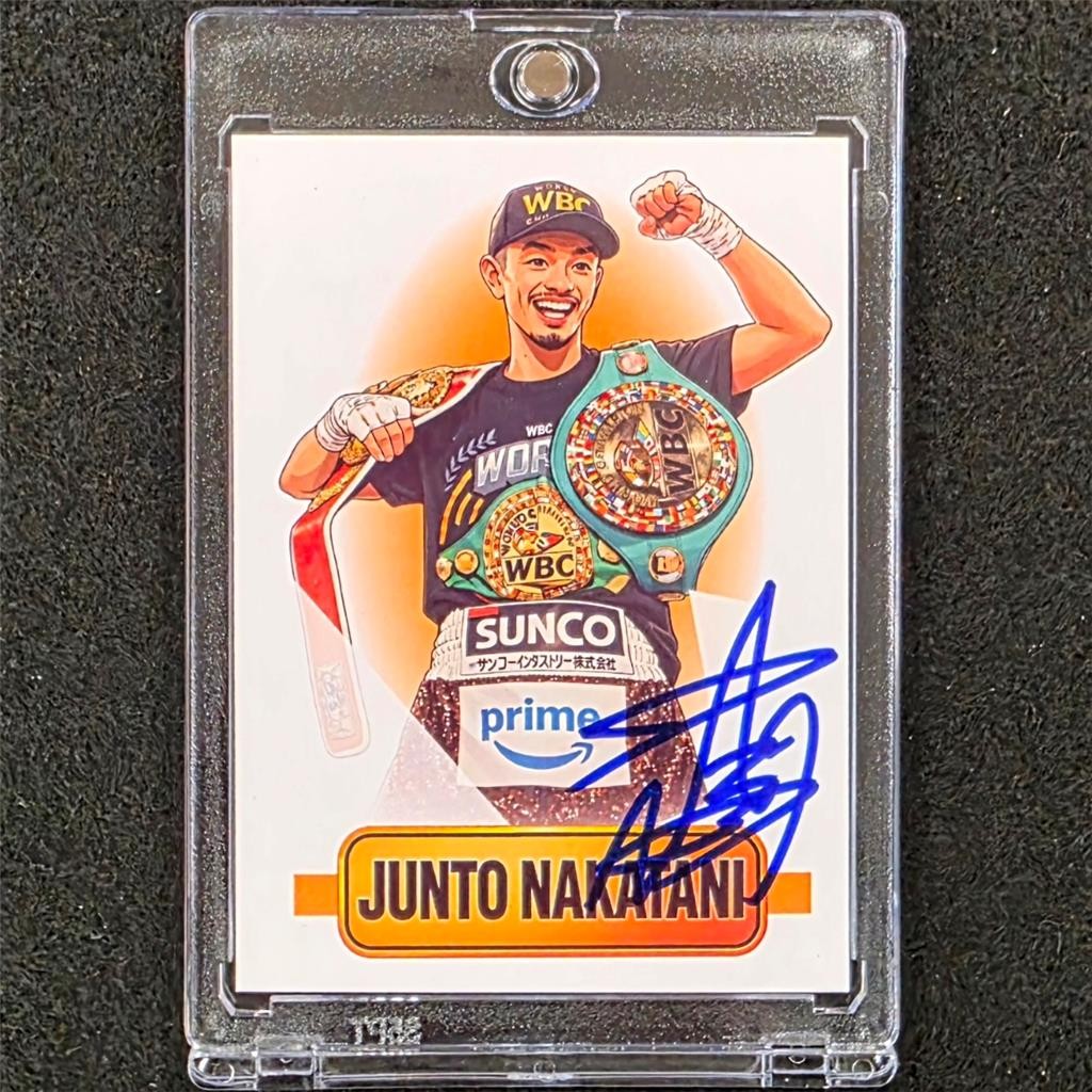 Junto Nakatani signed Custom Trading Card autograph WBO IBF Champ ~ Beckett BAS