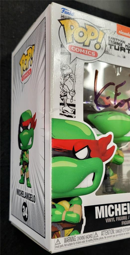 Kevin Eastman signed Michelangelo TMNT Ninja Turtles Funko Pop! 34 autograph JSA