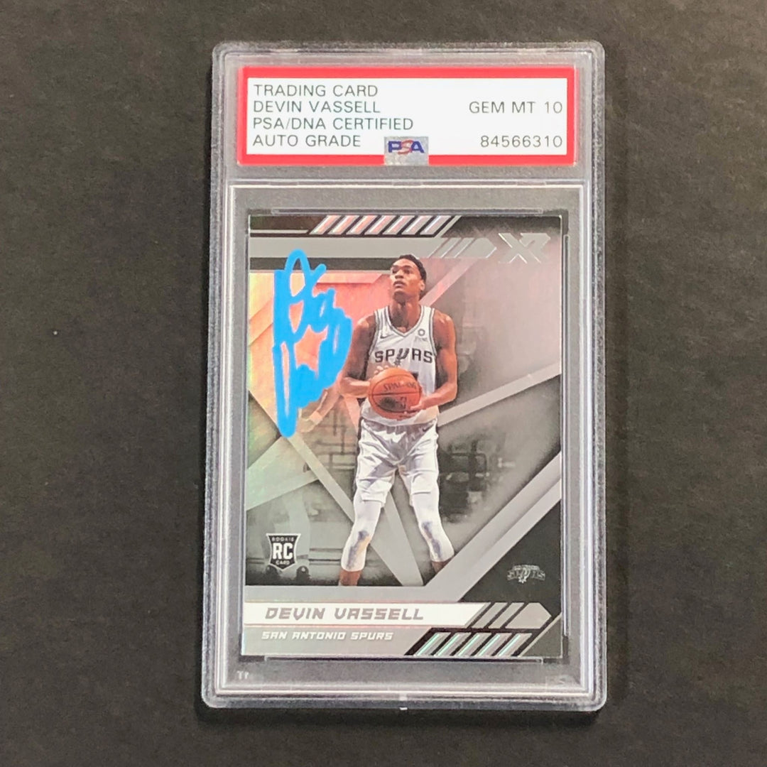 2020-21 Panini Chronicles XR #284 Devin Vassell Signed Card AUTO 10 PSA/DNA Slab