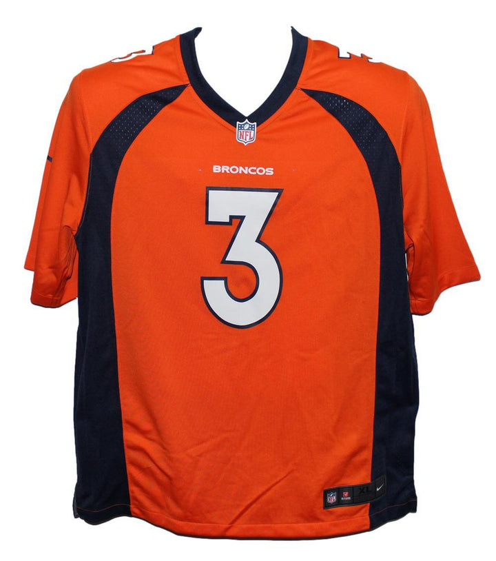 Russell Wilson Signed Denver Broncos Orange Nike XL On Field Jersey FAN 36554