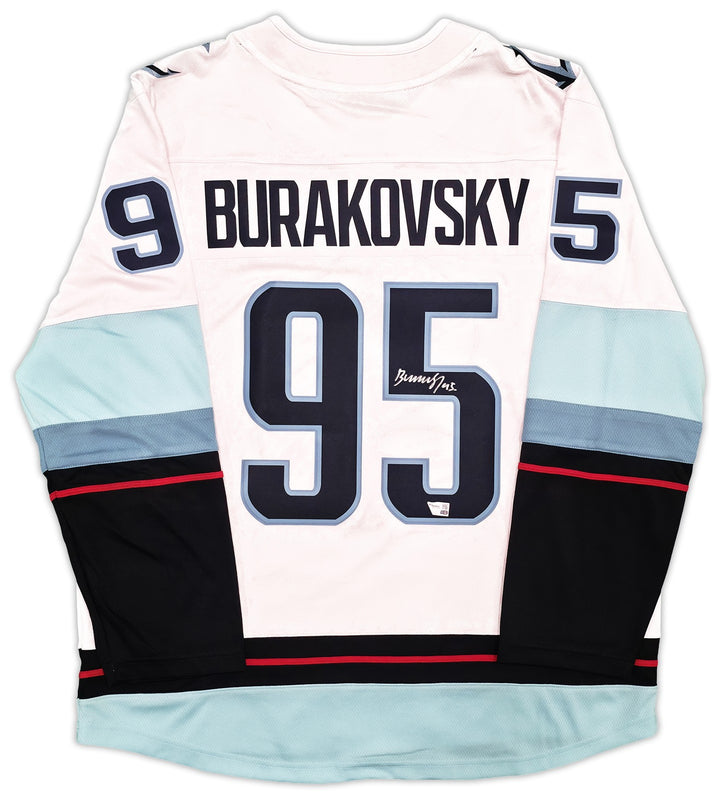 Seattle Kraken Andre Burakovsky Auto White Fanatics Jersey Size XL Fanatics Holo