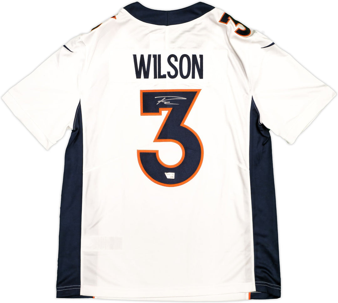 Broncos Russell Wilson Signed White Nike Limited Jersey Size L Fanatics Holo