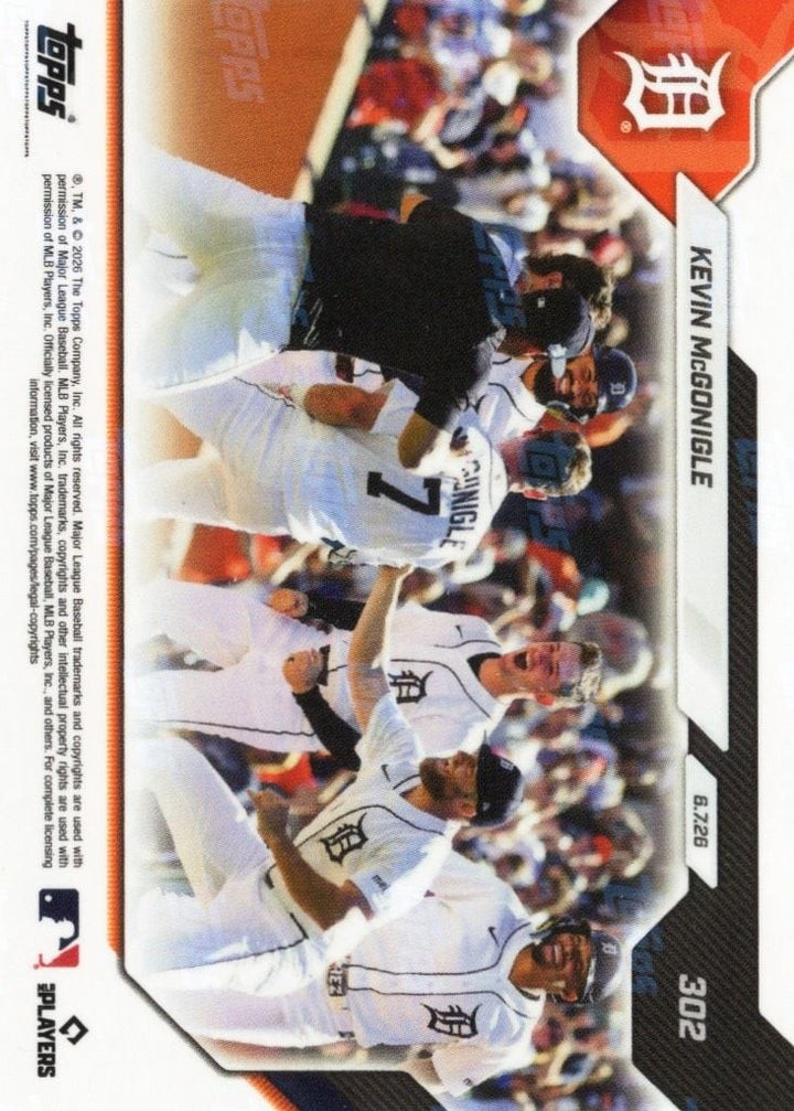 2026 Topps Now Kevin McGonigle #302 Gold Foil /50 Rookie RC Baseball Card