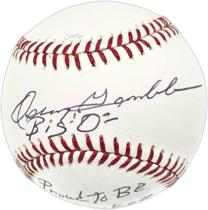 Oscar Gamble Auto MLB Baseball Big O Proud to be a Yankee 1976-1979-1984 Beckett