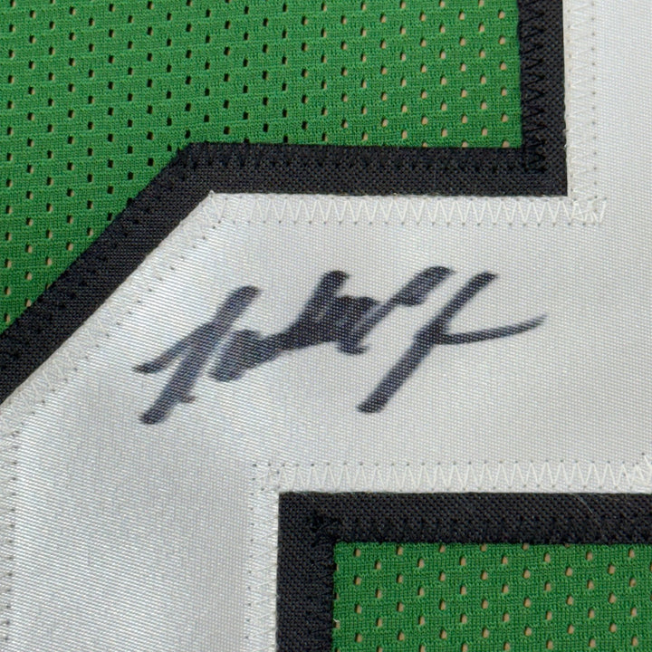 Framed Signed Randall Cunningham 35x39 Philly Green Jersey JSA COA