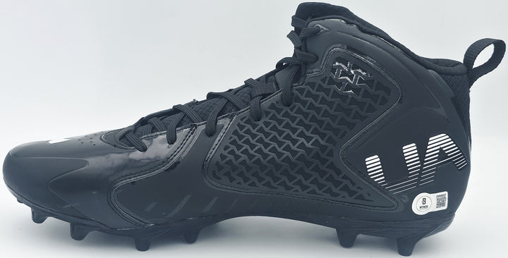 Michael Penix Jr Auto Black Under Armour Team Fierce MC Cleats Falcons Size 135