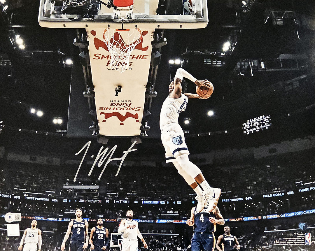 Ja Morant Autographed Signed 16x20 Photo Memphis Grizzlies Beckett BAS QR