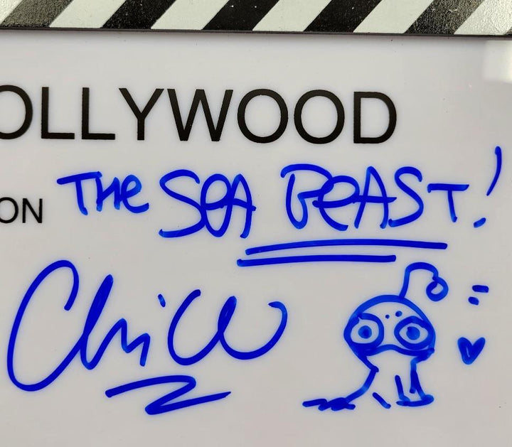 Chris Williams signed sketch Sea Beast Clapboard Clapperboard ~ BAS Beckett