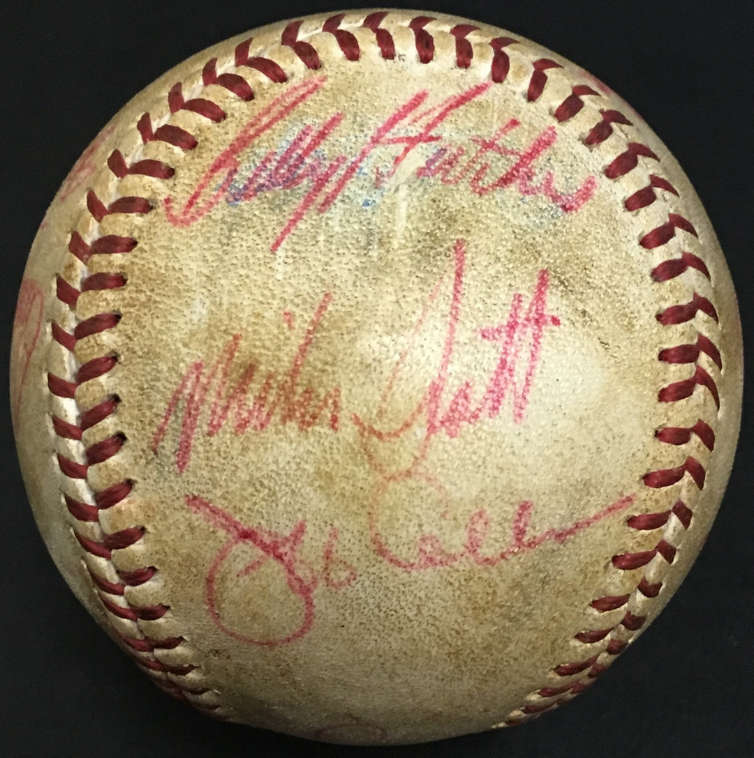 1988 Houston Astros team signed baseball 13 auto Yogi Berra Mike Scott CBM COA