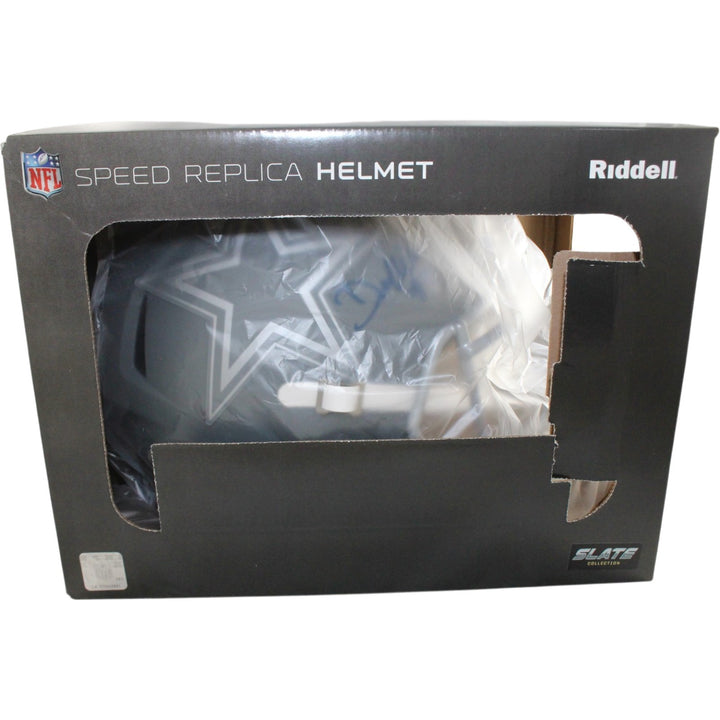Demarcus Ware Autographed Dallas Cowboys F/S Slate Helmet Beckett Witness 56360