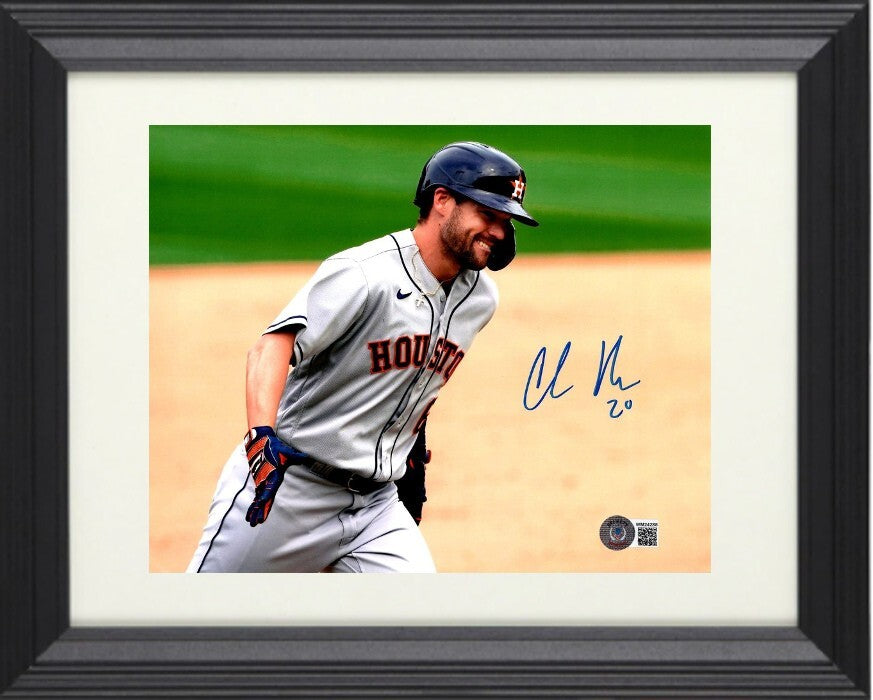 Chas McCormick signed Houston Astros 8x10 Photo Custom Framed  #20 - Beckett