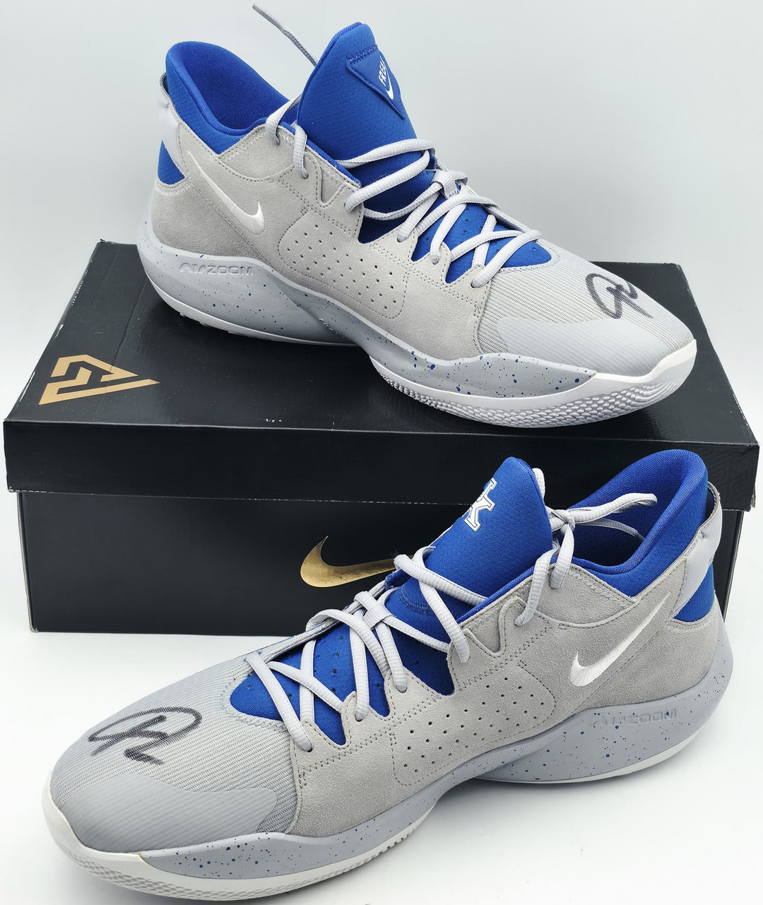 Giannis Auto 2021 (PE) Promo Kentucky Nike Zoom Freak 2 Game Shoes Sz 17 Beckett